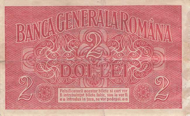 Rumänien 2 Lei ro.475 1917